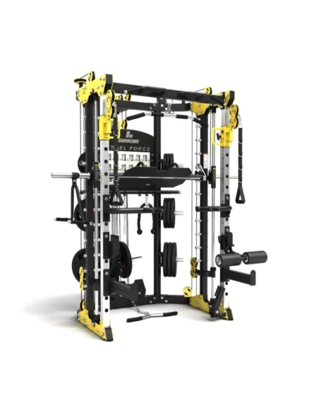Binom Steel Force B10 NOUVEAU MODÈLE Multigym, Double Poulie, Power Rack, Multipower, Leg Press et accessoires 