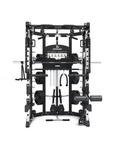 Binom Steel Force B11 Multigym, Double Poulie, Power Rack, Multipower, Leg Press et Accessoires 