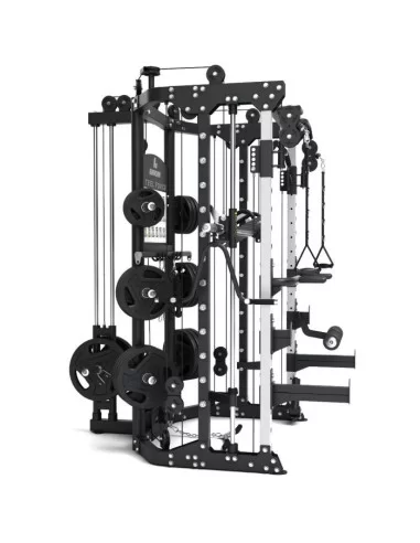 Binom Steel Force B11 Multigym, Double Poulie, Power Rack, Multipower, Leg Press et Accessoires 