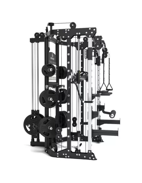 Binom Steel Force B11 Multigym, Double Poulie, Power Rack, Multipower, Leg Press et Accessoires 