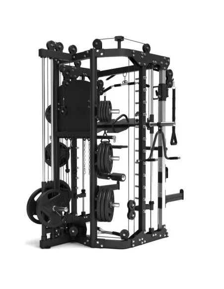 Binom Steel Force B11 Multigym, Double Poulie, Power Rack, Multipower, Leg Press et Accessoires 