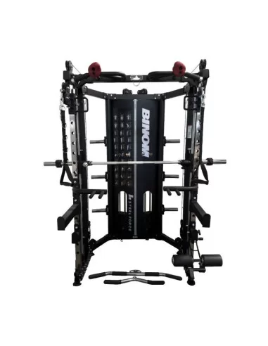 Binom Steel Force B15 Multigym pliable , double poulie, Power Rack, Multipower et Accessoires 