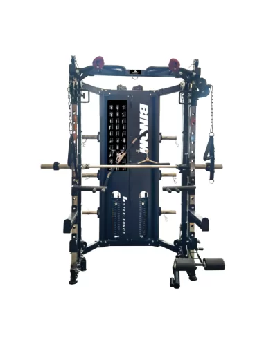 Binom Steel Force B15 Multigym pliable , double poulie, Power Rack, Multipower et Accessoires 