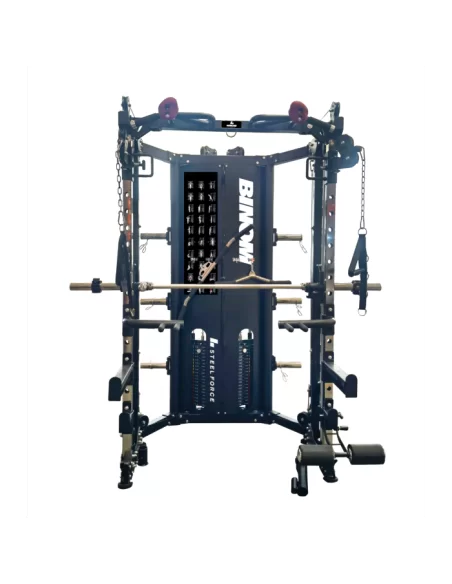 Binom Steel Force B15 Multigym pliable , double poulie, Power Rack, Multipower et Accessoires 