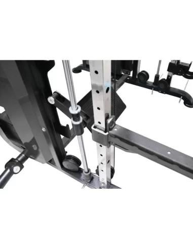 Binom Steel Force B21 Multigym avec 100 Kg x2, Bras Mobiles, Double Poulie, Power Rack, Multipower, Leg Press et accessoires 