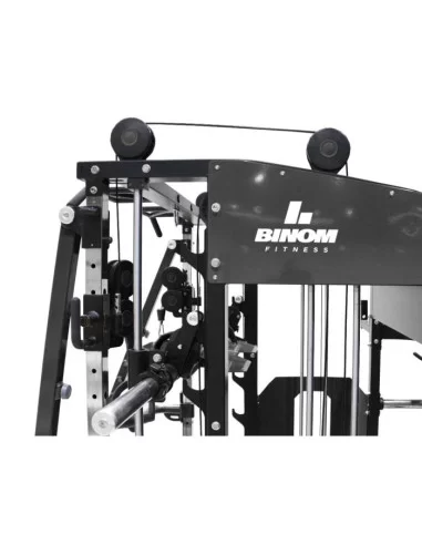 Binom Steel Force B21 Multigym avec 100 Kg x2, Bras Mobiles, Double Poulie, Power Rack, Multipower, Leg Press et accessoires 