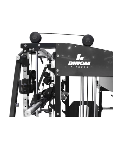 Binom Steel Force B21 Multigym avec 100 Kg x2, Bras Mobiles, Double Poulie, Power Rack, Multipower, Leg Press et accessoires 