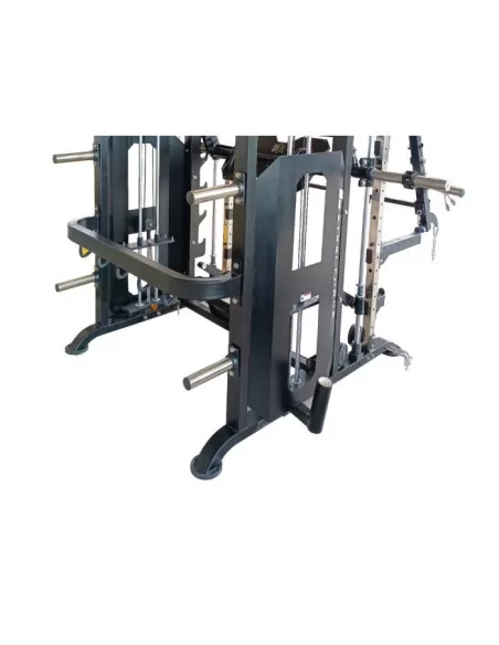 Binom Steel Force B21 Multigym avec 100 Kg x2, Bras Mobiles, Double Poulie, Power Rack, Multipower, Leg Press et accessoires 