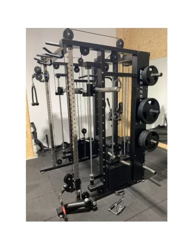Binom Steel Force Multigym B22 avec 300Kg Poulie Multipower Haute / Basse, Presse jambes, Power rack, Abs, Bras mobiles, Fonds e