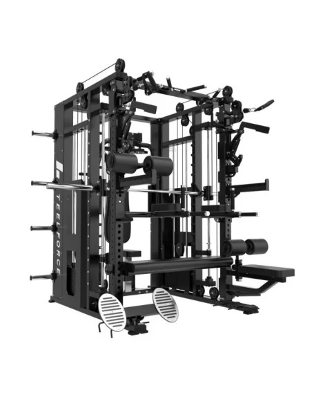 Binom Steel Force Multigym B23 avec 80 Kg x 3 tours, poulie haute/basse, Multipower, entrepreneur de poitrine, aviron, dips, abd