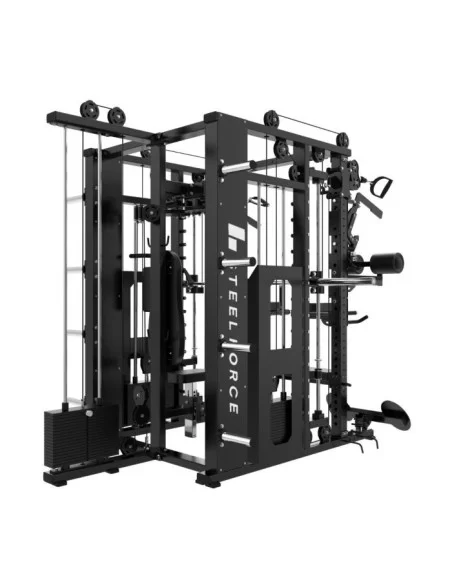 Binom Steel Force Multigym B23 avec 80 Kg x 3 tours, poulie haute/basse, Multipower, entrepreneur de poitrine, aviron, dips, abd