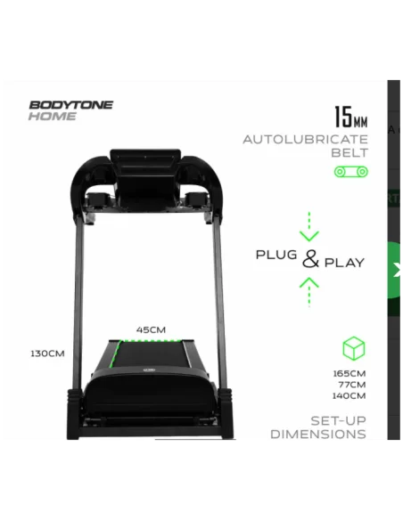 Bodytone DT-17 Plus Cinta de Correr con Interactividad + Compatibilidad Kinomap, Zwift y MyBodytone 
