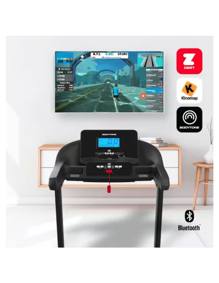 Bodytone Tapis de course DT21+ avec interactivité + compatibilité Kinomap, Zwift et MyBodytone 