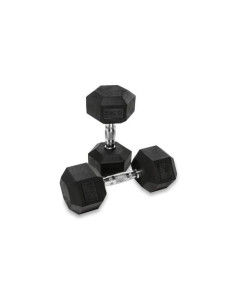 Juego Mancuernas Hexagonales Goma Negro - de 2,5 A 25 (275 kgs) 