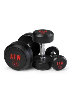 Lot d'Haltères en caoutchouc Pro 2,5 kg - 30 kg - AFW