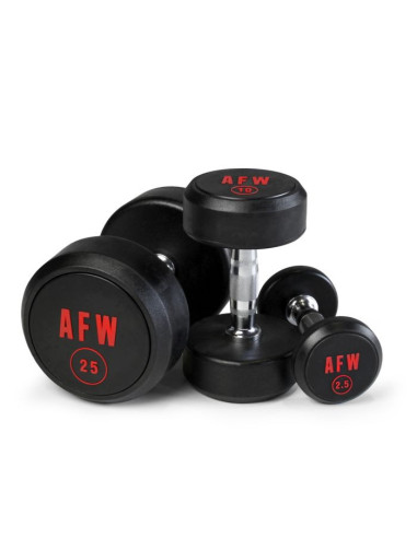 Lot d&#039;Haltères en caoutchouc Pro 2,5 kg - 30 kg - AFW 
