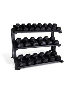 Pack Rack + Haltères Hexagonales Caoutchouc 12,5-35 kg