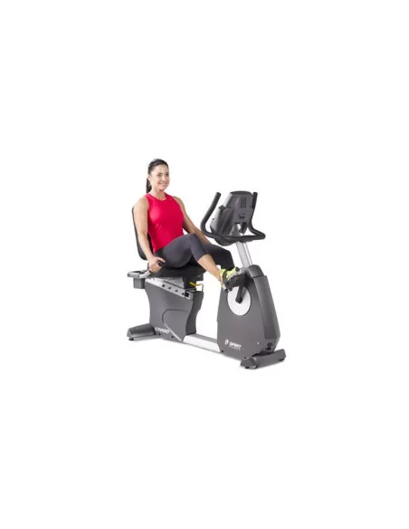 Spirit Fitness CR800 Vélo Allongé Noir - Nouveau Modèle 