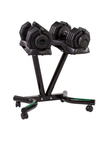 Tunturi Haltères Réglables 25kg + Rack 