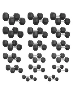 Lot de 16 paires Haltère Hexagonal de 2,5kg - 40 kg