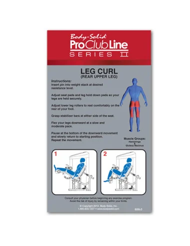 Poste Cuisses et Mollets - SEATED LEG CURL 105 KG BODYSOLID CLUB LINE 