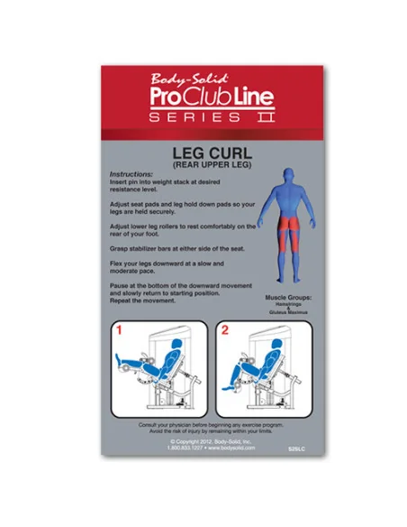 Poste Cuisses et Mollets - SEATED LEG CURL 105 KG BODYSOLID CLUB LINE 