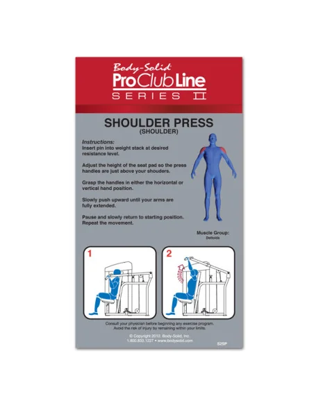Poste Pectoraux et Épaules - SHOULDER PRESS 140 KG BODYSOLID CLUB LINE 