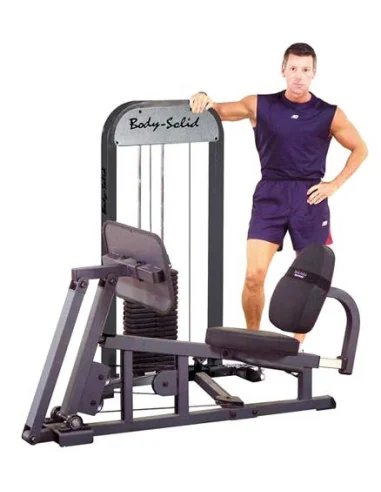 Postes Isolés - LEG PRESS W/210LB STACK PRESSE À CUISSE GUIDÉE BODYSOLID 