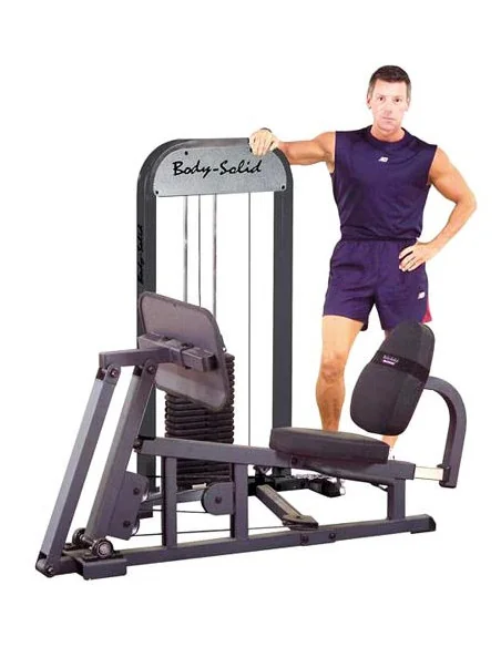 Postes Isolés - LEG PRESS W/210LB STACK PRESSE À CUISSE GUIDÉE BODYSOLID 