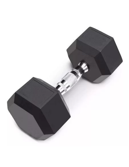 Haltères hexagonaux en caoutchouc 100 Kg