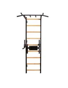Barre de décrochage noire pour la maison avec barre de traction et station de dips – BenchK 722B 
