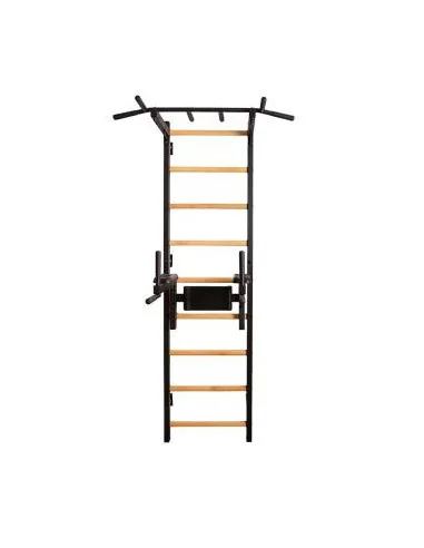 Barre de décrochage noire pour la maison avec barre de traction et station de dips – BenchK 722B 
