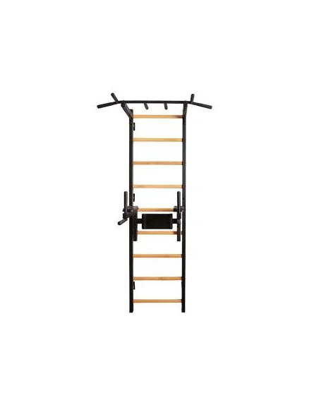 Barre de décrochage noire pour la maison avec barre de traction et station de dips – BenchK 722B 
