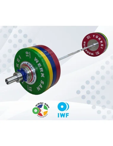 Set 190kg compétition entrainement haltérophilie hommes WERKSAN homologué IWF