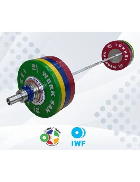 Set 190kg compétition entrainement haltérophilie hommes WERKSAN homologué IWF