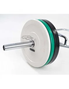 Barre de musculation olympique hexagonale double poignée 25mm - charge max 300kg TOORX PRO OSB 