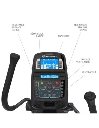 Vélo elliptique 570E haut de gamme connecté Schwinn 