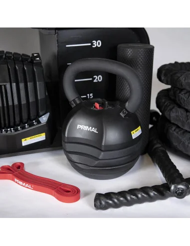 Banc HIIT Primal Personal Series avec accessoires et haltères