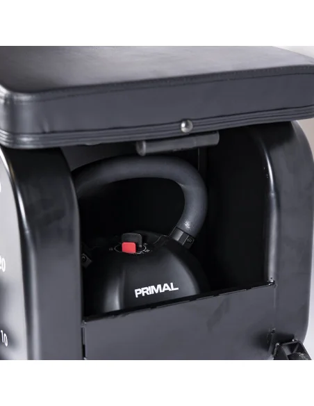 Banc HIIT Primal Personal Series avec accessoires et haltères  Banc HIIT Primal Personal Series avec accessoires et haltères