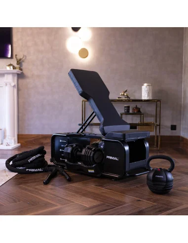 Banc HIIT Primal Personal Series avec accessoires et haltères