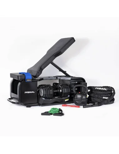 Banc HIIT Primal Personal Series avec accessoires et haltères 