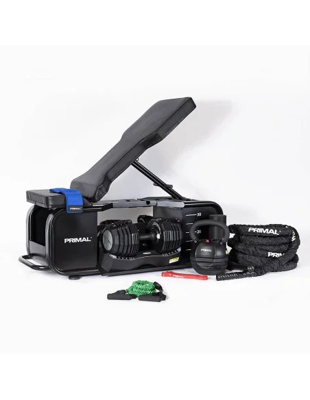 Banc HIIT Primal Personal Series avec accessoires et haltères 