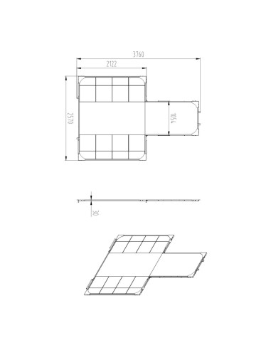 Plateforme en bois et caoutchouc Primal Pro Series pour demi/pleine cage de musculation. 