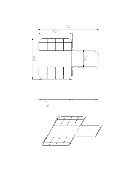 Plateforme en bois et caoutchouc Primal Pro Series pour demi/pleine cage de musculation. 