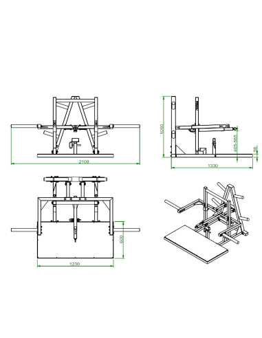 Machine à squats avec ceinture de la série Primal Pro 