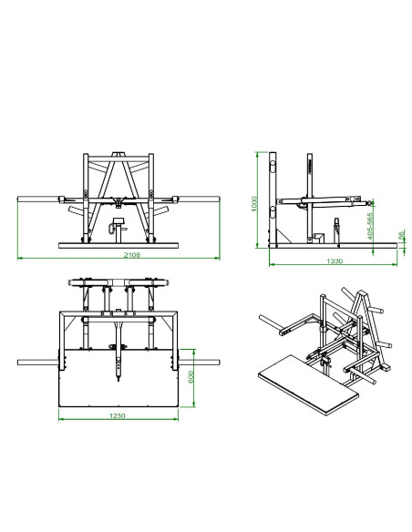 Machine à squats avec ceinture de la série Primal Pro 