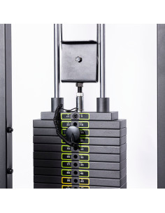 Série personnelle Primal, poulie double réglable avec deux piles de 90 kg.  2