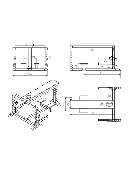 Banc de rameur couché de la série Primal Performance. 