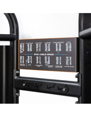 Série Primal Performance 125kg à sélection par broche - Poulie double réglable (2 piles de 125kg) 