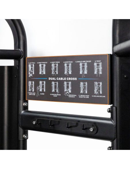 Série Primal Performance 125kg à sélection par broche - Poulie double réglable (2 piles de 125kg) 